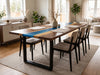 72" x 36" River Dining Table with Rectangular Metal Legs (28")