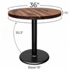 36" Solid Walnut Round Tabletop