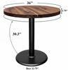 36" Solid Walnut Round Tabletop