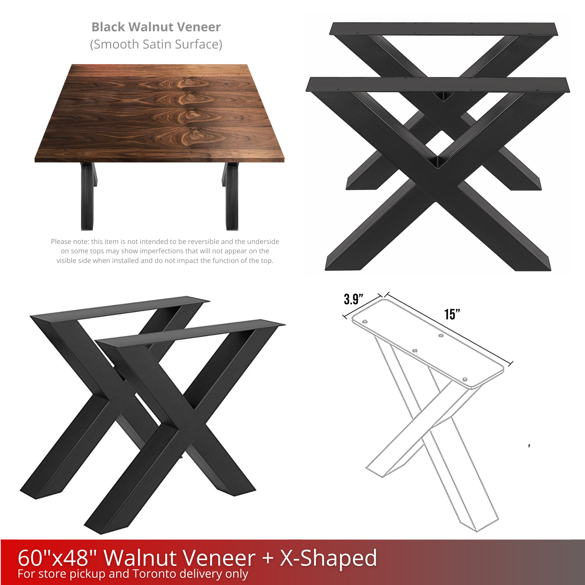 Walnut Veneer Table – The Canadian Table Company